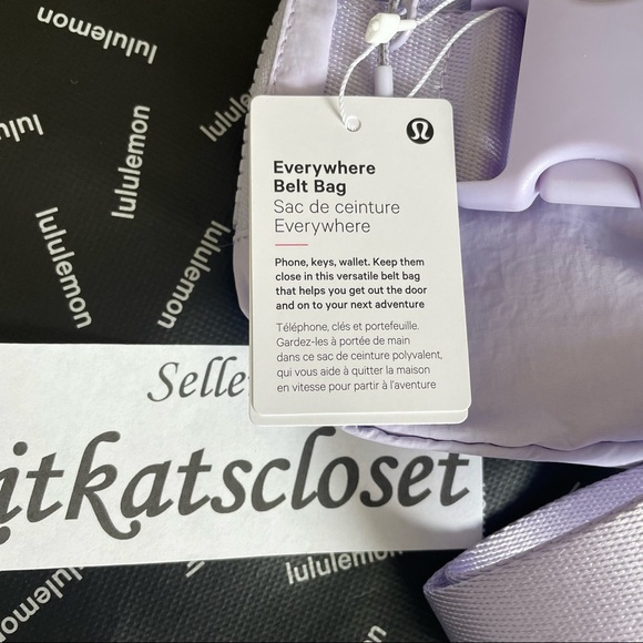 🆕 NWT EXTENDED STRAP lululemon everywhere belt bag - lavender fog - Picture 10 of 14